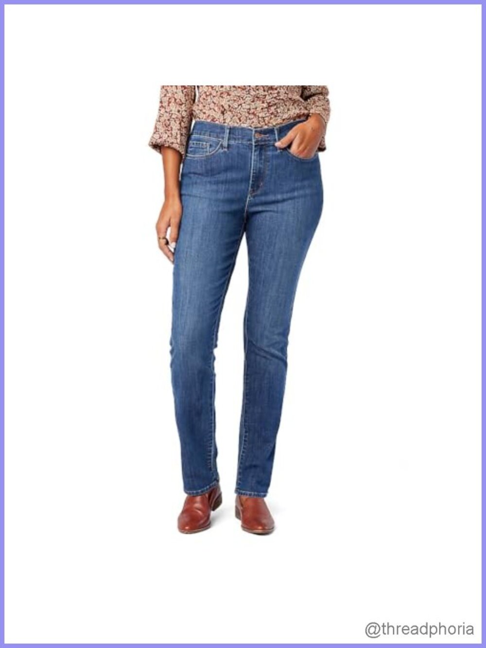 Mid-Rise Slim Taper Jeans Stretch Cotton Blend